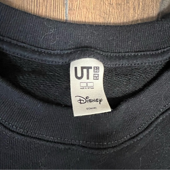 Uniqlo Mickey Shines Long-Sleeve Sweatshirt Black Unisex SZ SM - Picture 4 of 6